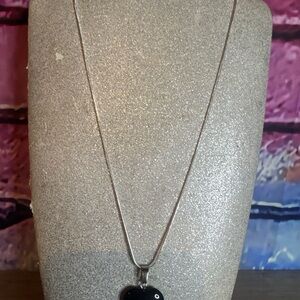 Chic Black Heart Pendant Necklace